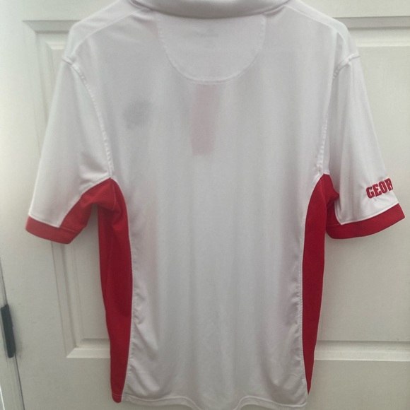 Knights Apparel Georgia Bulldogs Red and White Men's Polo Shirt - Picture 3 of 5